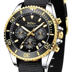 Mens Watches Chronograph Stainless Steel Waterproo